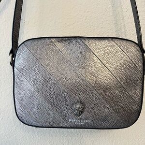 Kurt Grieger Kensington Leather Crossbody Bag in the color Gunmetal